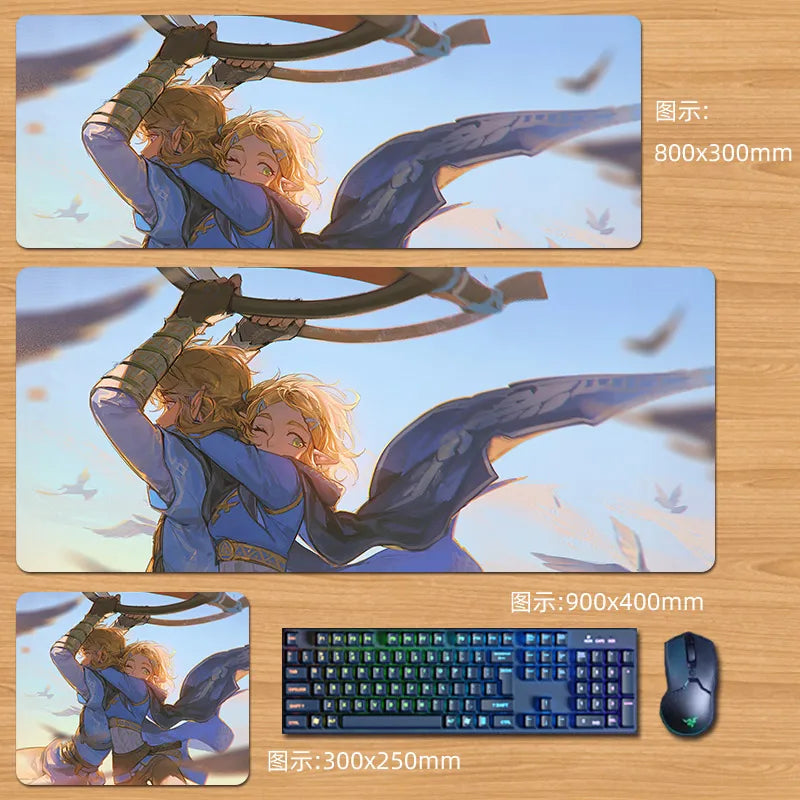 Zeldas Anime Mouse Pad Custom Large Size High Definition Printing Hot Selling Large Game Mouse Pad Accessory Gifts