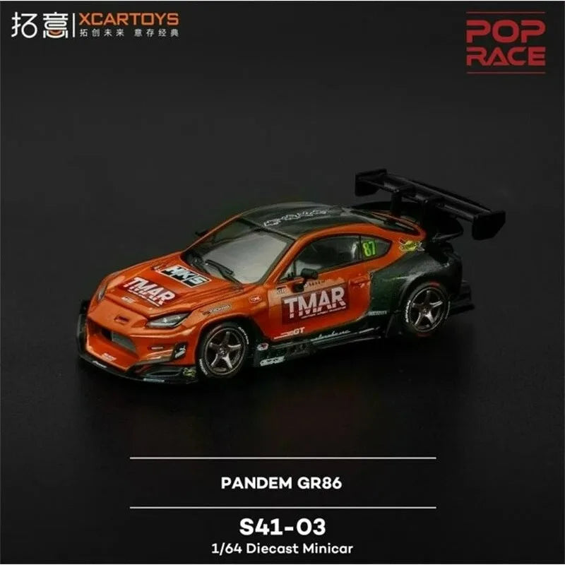 Xcartoys x Pop Race 1:64 EVA RT TYPE-08 087X PANDEM S13 SINGER SKYLINE GTR V8 DRIFT Diecast Model Car