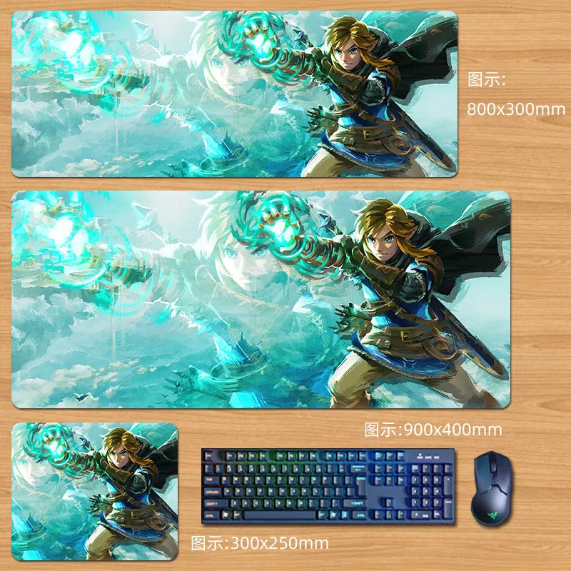 Zeldas Anime Mouse Pad Custom Large Size High Definition Printing Hot Selling Large Game Mouse Pad Accessory Gifts
