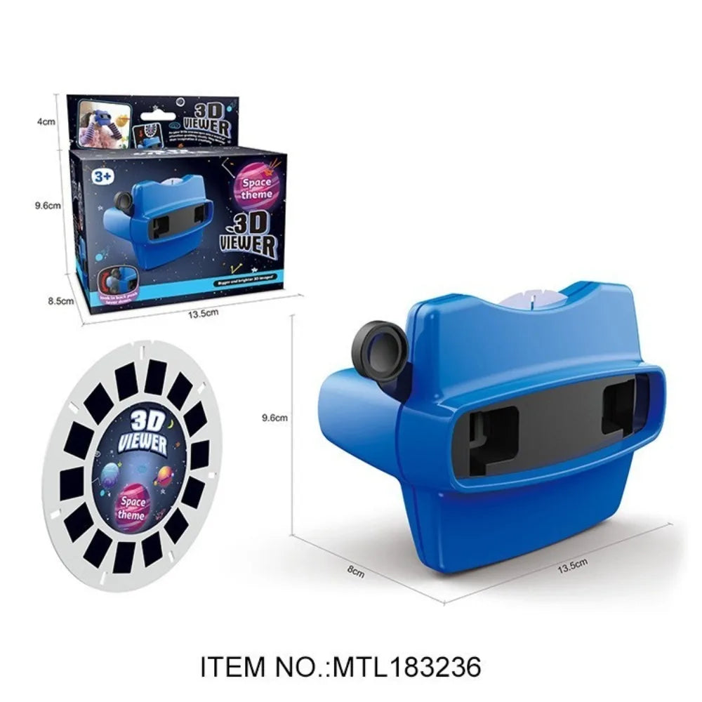 High Quality Luminous Toys 3D View-Master Mini Theater Cognitive Puzzle 3D Observation Deck Viewmaster Viewer for Kids