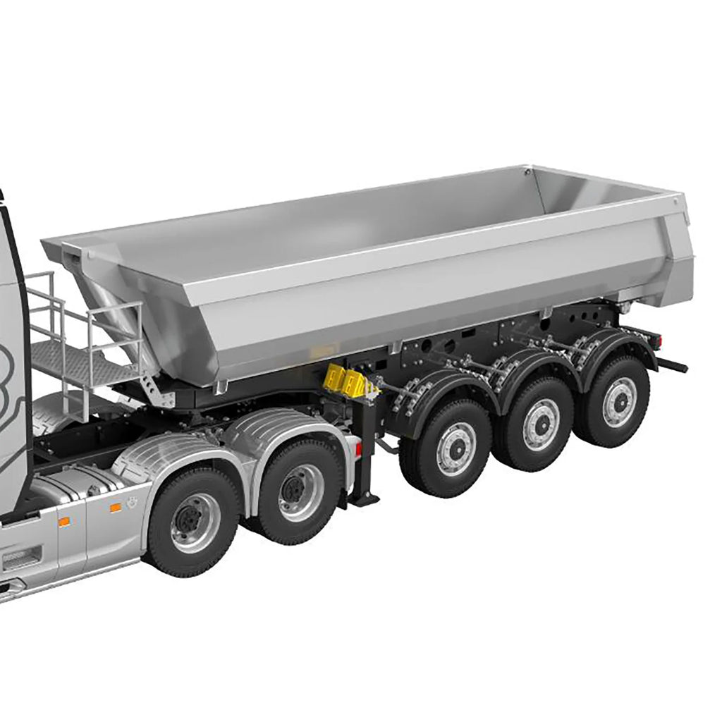 26.1Inches KABOLITE 1/14 Metal Remoted Semi Trailer Dumper Electric Lifting for Toys RC Tractor Truck SC 770S Light Support Leg