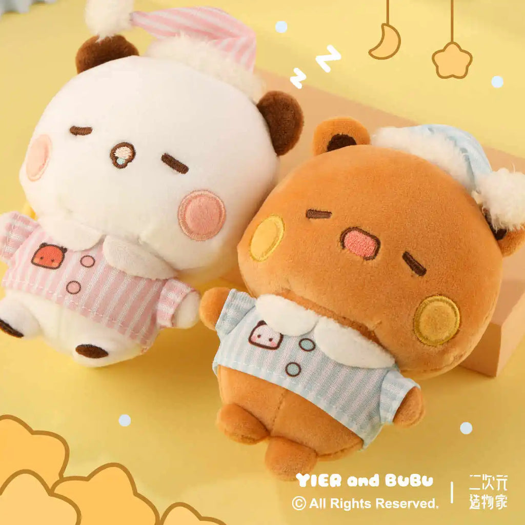 Original Yier And Bubu Stuffed Plush Keychain Sleepwear Collection Anime Bag Decoration Keychain Toy Girl Valentine'S Gift