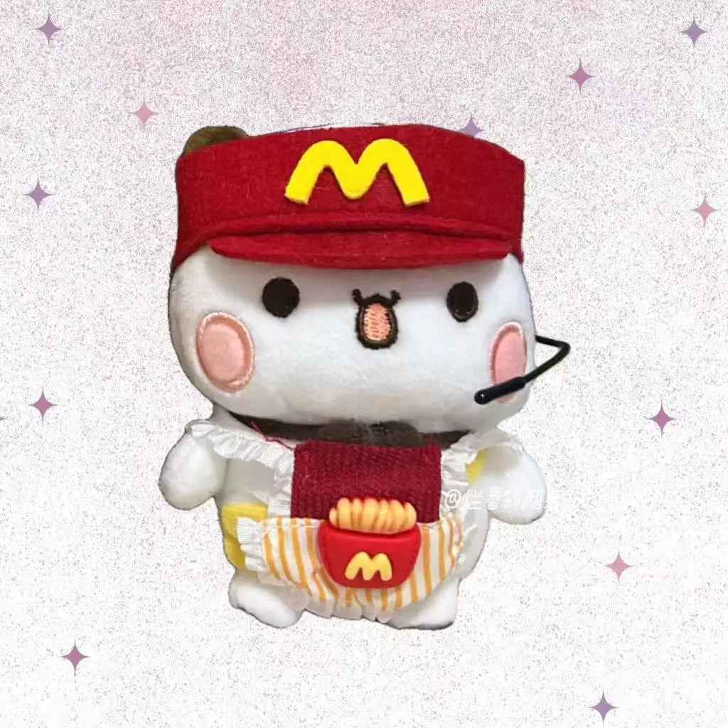 Cute Expression Package Doll Bubu Dudu Doll Keychain Toy Yier Panda Bear Kawaii Doll Bag Decor New Year Toy Gift