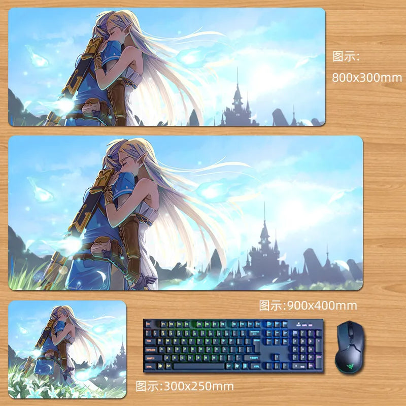 Zeldas Anime Mouse Pad Custom Large Size High Definition Printing Hot Selling Large Game Mouse Pad Accessory Gifts