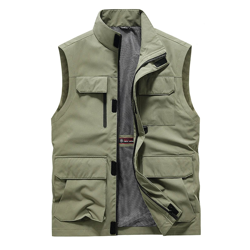 Summer Comfortable Sleeveless Jacket Vest Pockets Men Outdoors Pocket Waistcoat Male Photographer  Clothing