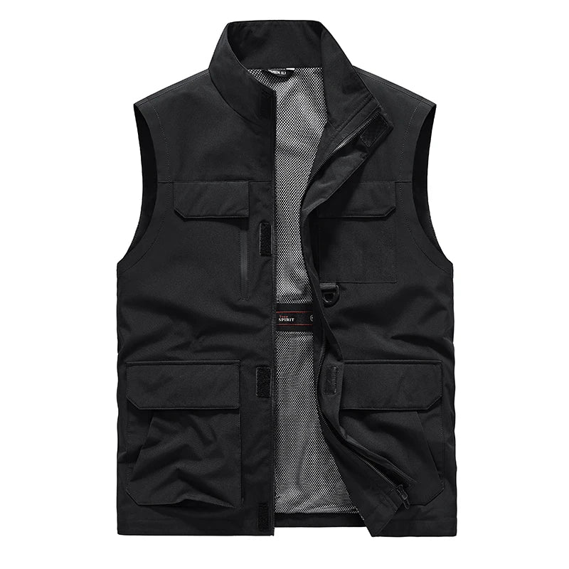 Summer Comfortable Sleeveless Jacket Vest Pockets Men Outdoors Pocket Waistcoat Male Photographer  Clothing
