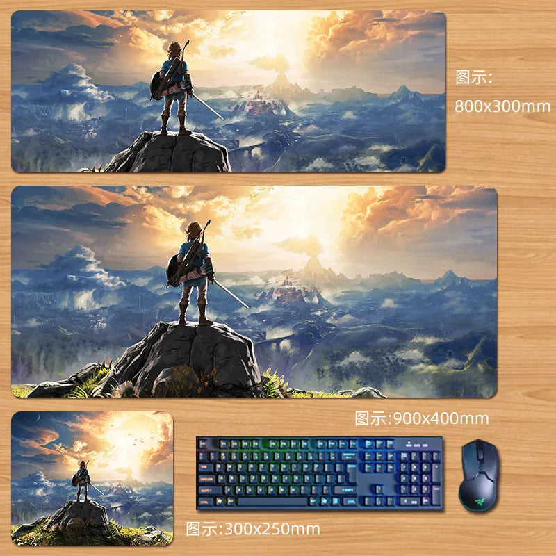 Zeldas Anime Mouse Pad Custom Large Size High Definition Printing Hot Selling Large Game Mouse Pad Accessory Gifts