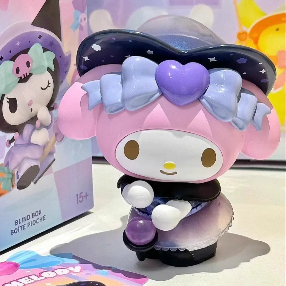 100%Genuine MINISO Sanrio Magical Stories Series Blind Box Kuromi Pudding Dog Desktop Ornament Collection Birthday Gift