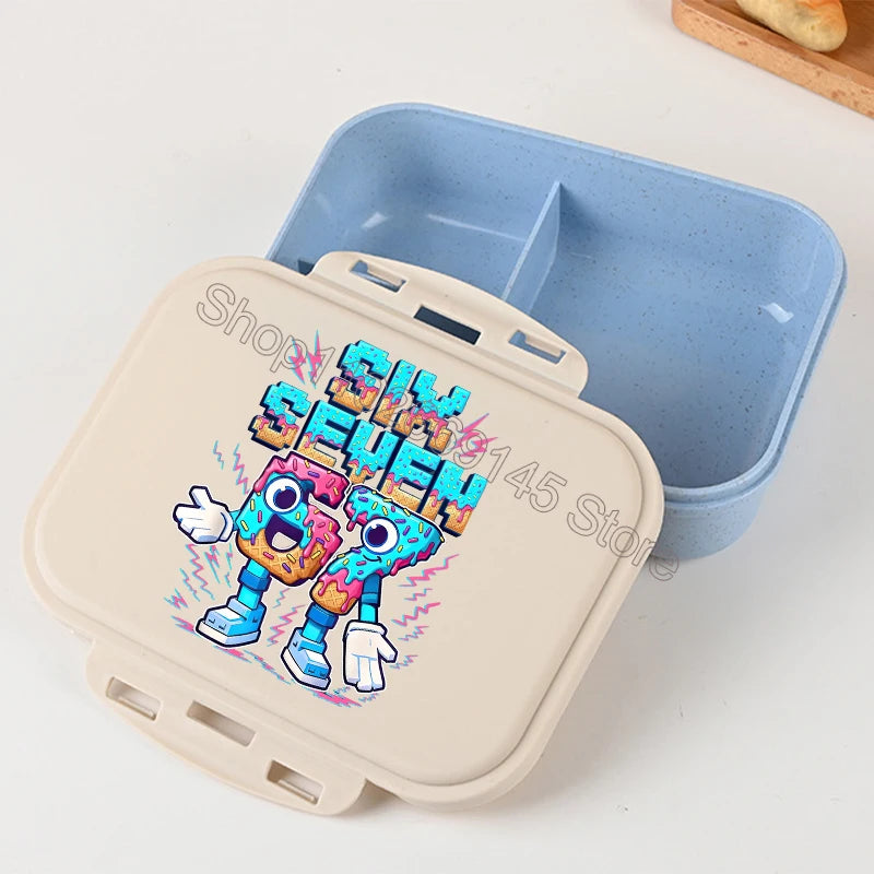 Steal A Brainrot Bento Lunch Box 67 Six Seven Cartoon Printed Lunch Box Kids Boys School Food Storage Containers Children Gifts