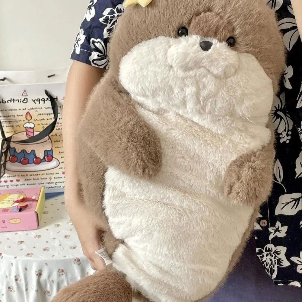 40/65cm Seal Plush Toy Soft Pillow Lifelike Simulation Stuffed Sea Otter Soft Doll Animal Toy Cartoon Otter Kid Birthday Gift