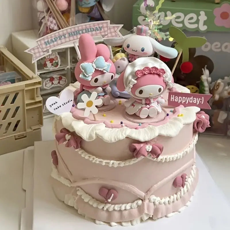 2026 HOT NEW GOOD Sanrio Piquenique Morango Surprise Blind Box Tea Party My Melody Desktop Decoration Handmade Gift
