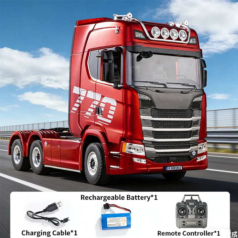 HUINA 1501 770S Alloy Tractor 19CH RC Truck 1/18 2.4G remote control Engineering Trailer Truck with Light Sound Toys Gifts