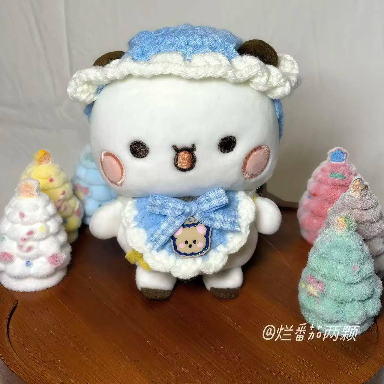 Cute Expression Package Doll Bubu Dudu Doll Keychain Toy Yier Panda Bear Kawaii Doll Bag Decor New Year Toy Gift