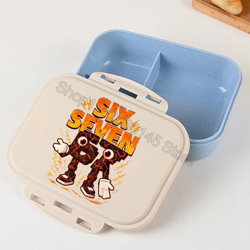 Steal A Brainrot Bento Lunch Box 67 Six Seven Cartoon Printed Lunch Box Kids Boys School Food Storage Containers Children Gifts