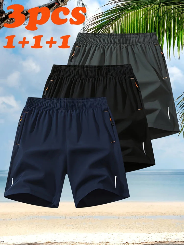 Street Shorts Male Pieces Elastic Waistband Men’s Casual Men's Summer Beach Cargo Bermuda Man Clothing Y2k Sportswear Woman Gym