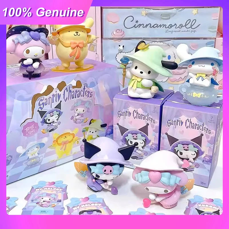 100%Genuine MINISO Sanrio Magical Stories Series Blind Box Kuromi Pudding Dog Desktop Ornament Collection Birthday Gift