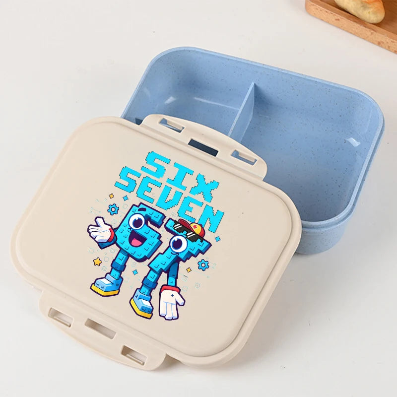 Steal A Brainrot Bento Lunch Box 67 Six Seven Cartoon Printed Lunch Box Kids Boys School Food Storage Containers Children Gifts