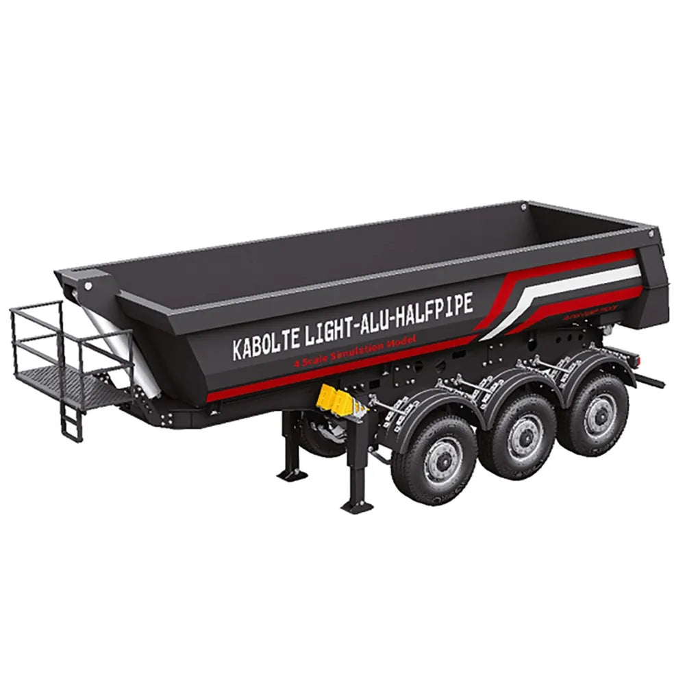 26.1Inches KABOLITE 1/14 Metal Remoted Semi Trailer Dumper Electric Lifting for Toys RC Tractor Truck SC 770S Light Support Leg