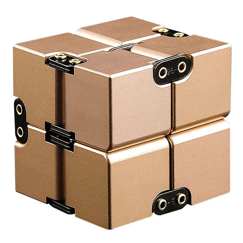 Infinity Cube Metal Fidget Toys,Aluminium‌ Antistress Anxiety Fidgeting EDC Anti Stress Relief Toy for Adult Kids Autism ADHD
