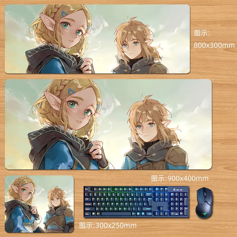Zeldas Anime Mouse Pad Custom Large Size High Definition Printing Hot Selling Large Game Mouse Pad Accessory Gifts