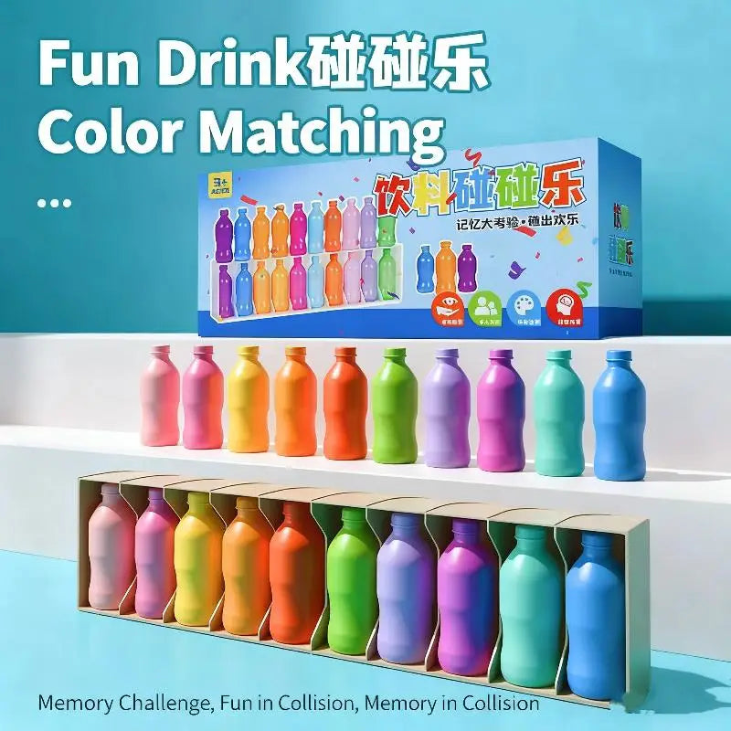 1 Set Memory Training Game Puzzle Colorful Classification Toy For Kids Guess The Bottle Game Parent-child Interaction Toys