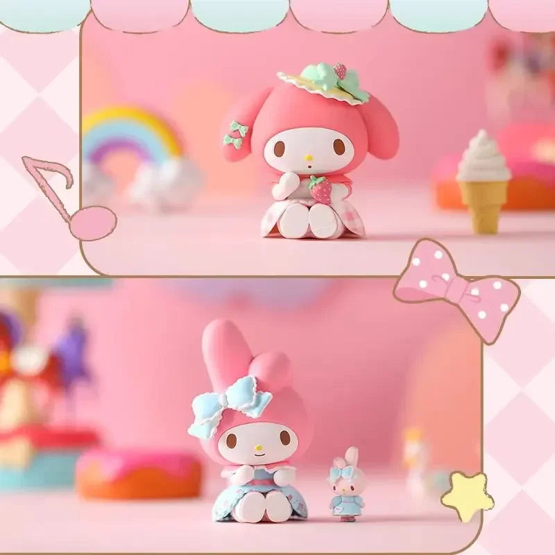 2026 HOT NEW GOOD Sanrio Piquenique Morango Surprise Blind Box Tea Party My Melody Desktop Decoration Handmade Gift