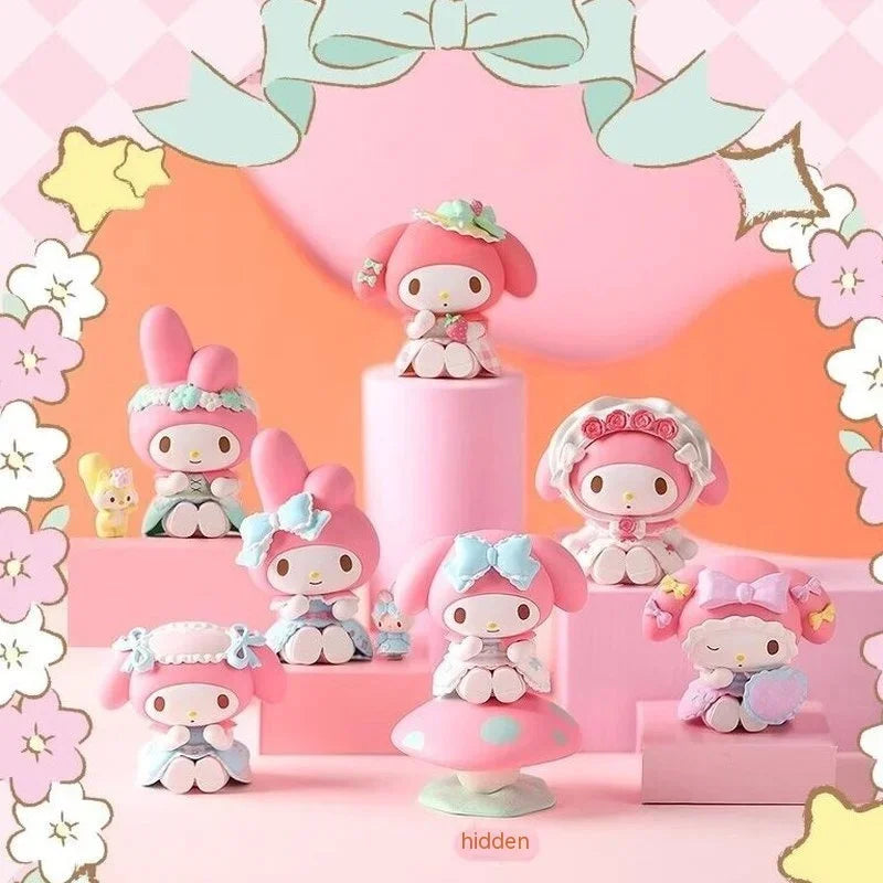 2026 HOT NEW GOOD Sanrio Piquenique Morango Surprise Blind Box Tea Party My Melody Desktop Decoration Handmade Gift