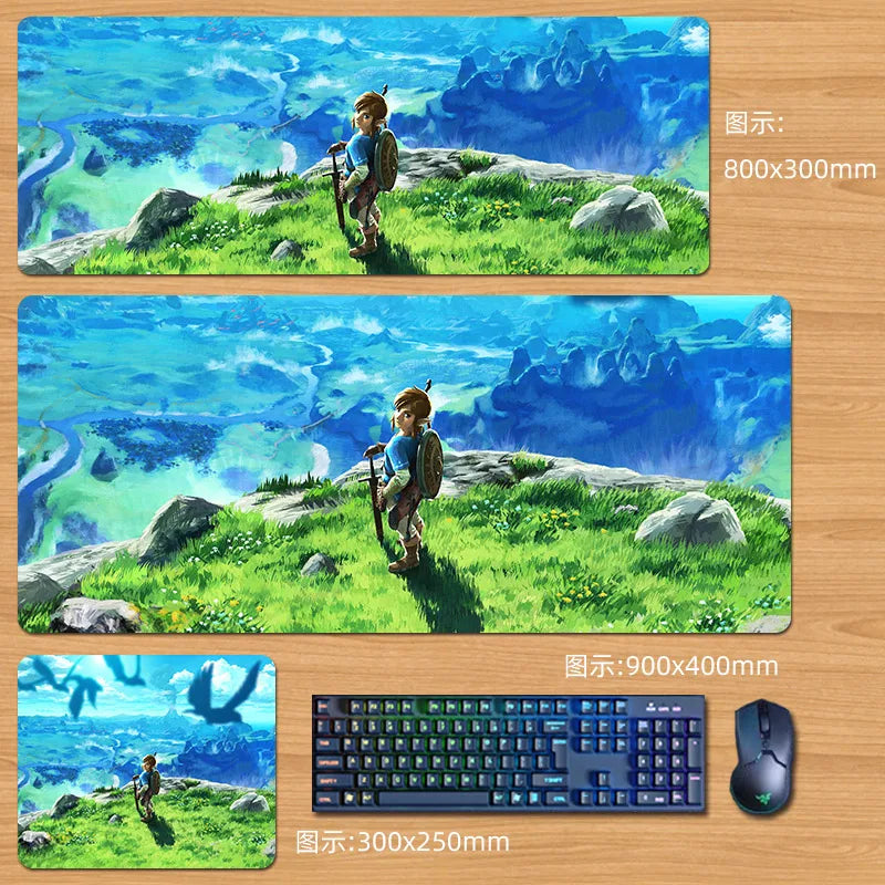 Zeldas Anime Mouse Pad Custom Large Size High Definition Printing Hot Selling Large Game Mouse Pad Accessory Gifts