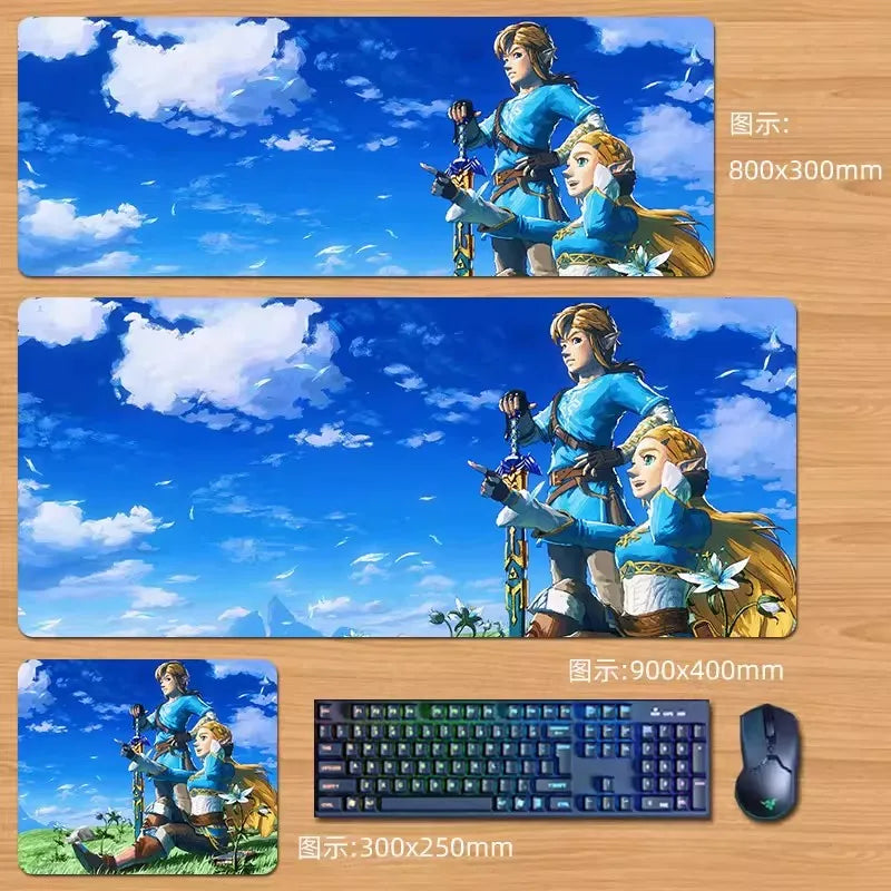 Zeldas Anime Mouse Pad Custom Large Size High Definition Printing Hot Selling Large Game Mouse Pad Accessory Gifts