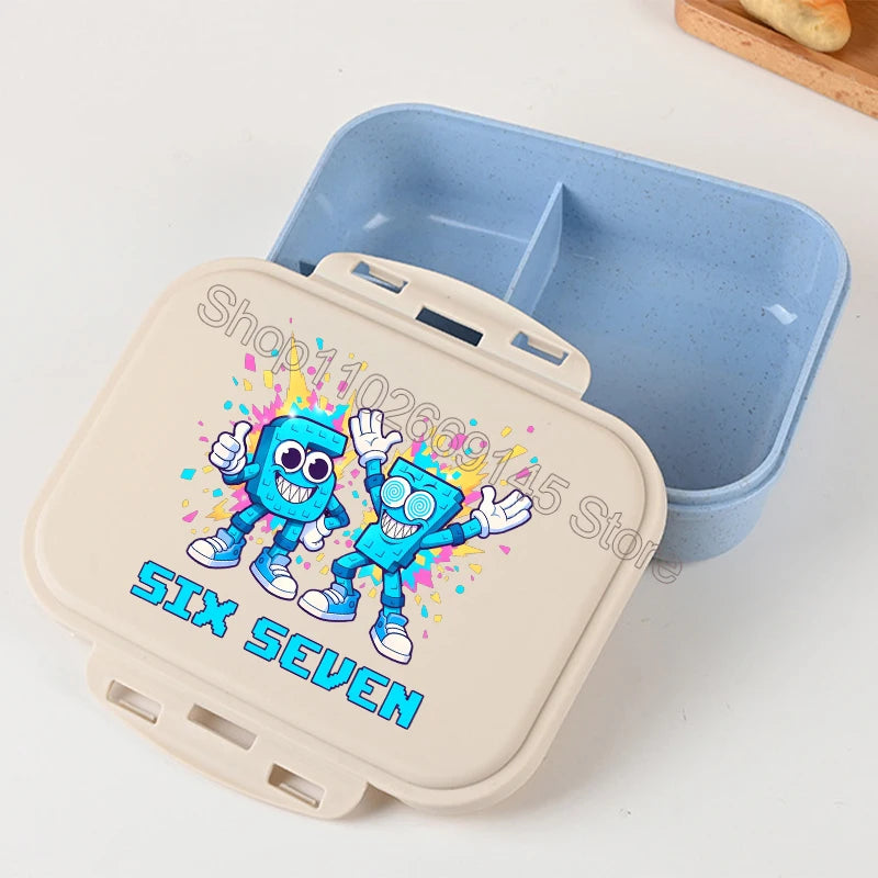 Steal A Brainrot Bento Lunch Box 67 Six Seven Cartoon Printed Lunch Box Kids Boys School Food Storage Containers Children Gifts