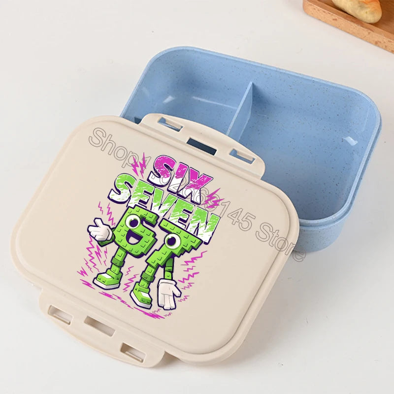 Steal A Brainrot Bento Lunch Box 67 Six Seven Cartoon Printed Lunch Box Kids Boys School Food Storage Containers Children Gifts