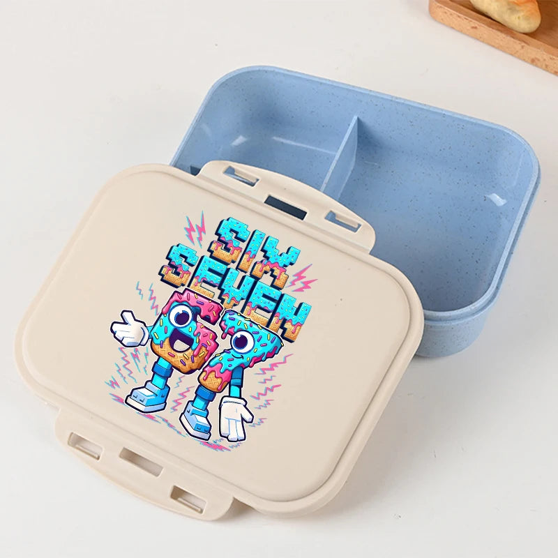 Steal A Brainrot Bento Lunch Box 67 Six Seven Cartoon Printed Lunch Box Kids Boys School Food Storage Containers Children Gifts