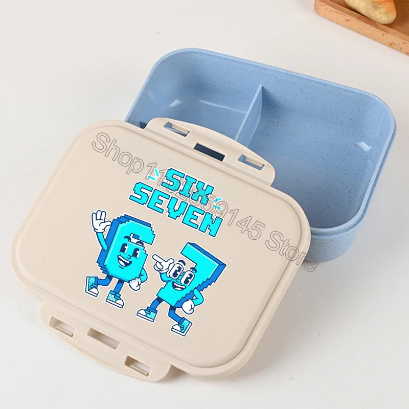Steal A Brainrot Bento Lunch Box 67 Six Seven Cartoon Printed Lunch Box Kids Boys School Food Storage Containers Children Gifts