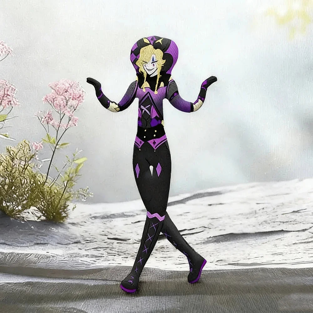 28cm Wire Anime The Freak Circus Pierrot Cosplay Doll Clown Slender Twistable Shape Plush Cotton Doll Abstract Room Decoration