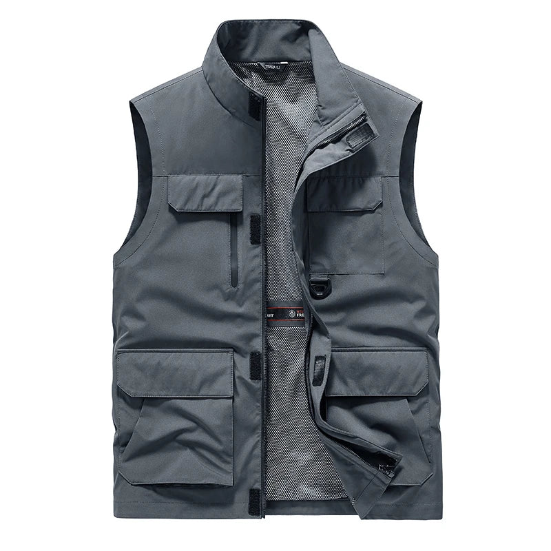 Summer Comfortable Sleeveless Jacket Vest Pockets Men Outdoors Pocket Waistcoat Male Photographer  Clothing
