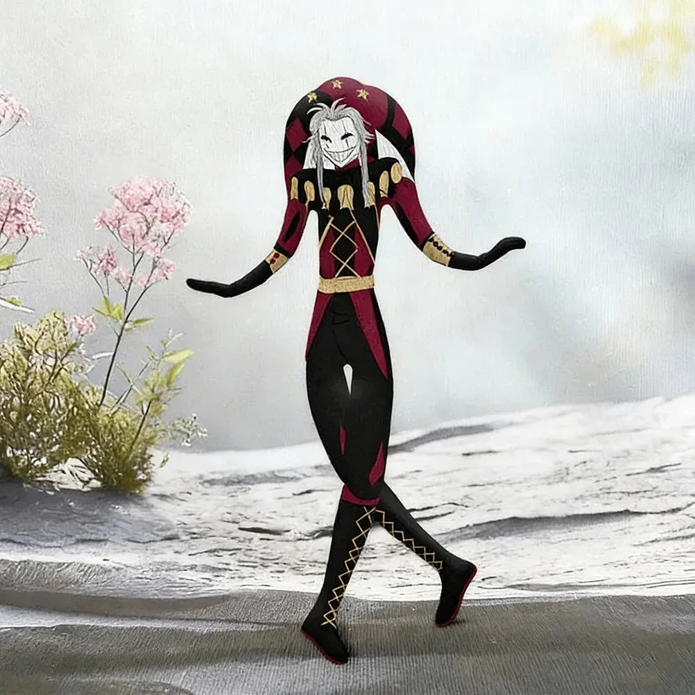 28cm Wire Anime The Freak Circus Pierrot Cosplay Doll Clown Slender Twistable Shape Plush Cotton Doll Abstract Room Decoration