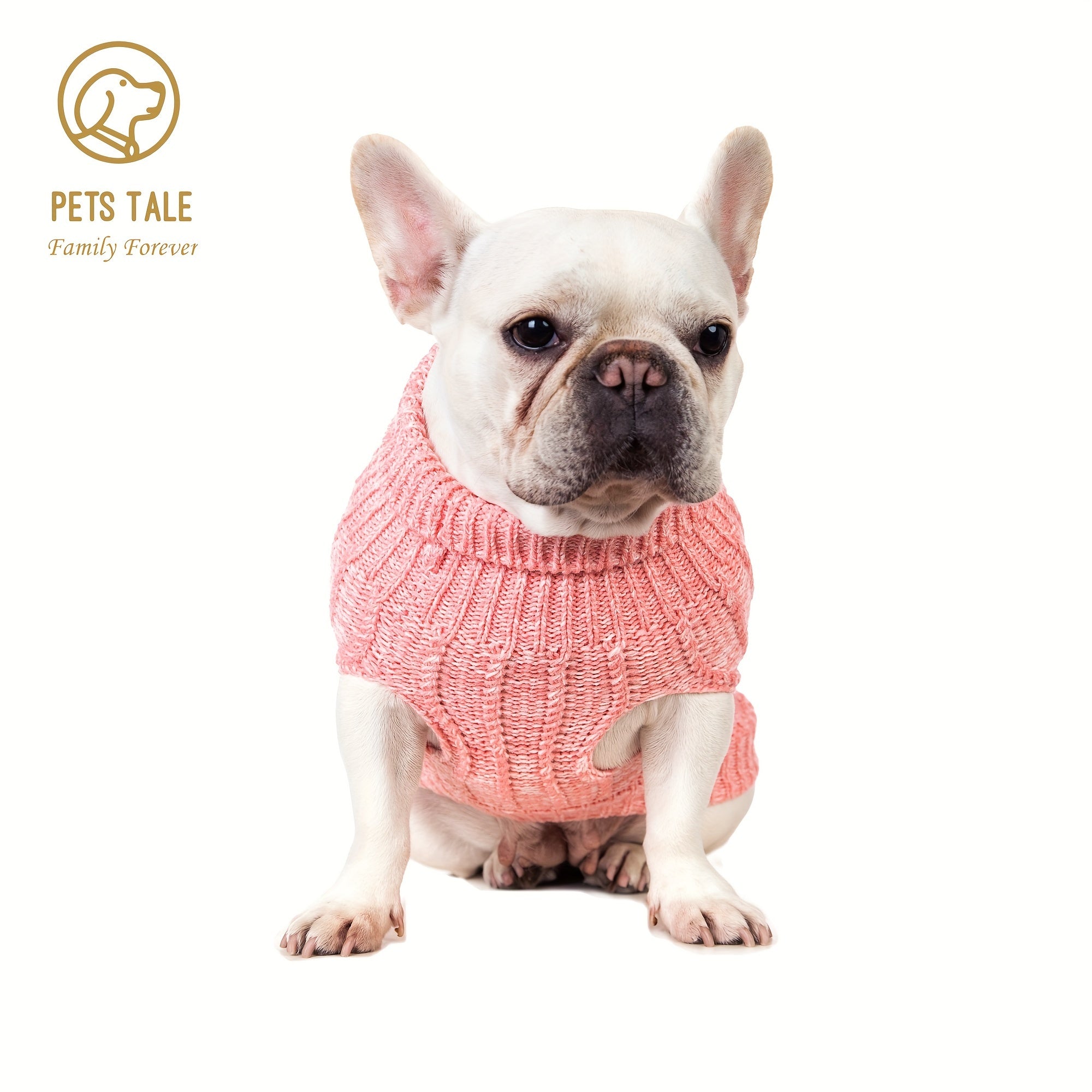 PETS TALE Dog Sweater with Twisted Rope & Chain Tag - Navy Blue Suitable for Breed Sizes (Small, Medium,), Machine Washable Pullover Sweater for, Chihuahua, Shih Tzu, Poodle & More