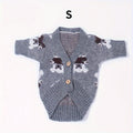Cute Bear Print Knitted Cardigan for Pets to Keep Warm in Autumn And Winter