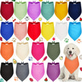 20pcs Sublimation Dog Bandanas Bulk Washable Puppy Bandana Blank Dog Bandanas Triangle Dog Bibs Heat Transfer Adjustable Dog Bandana for Small Medium Large Pets
