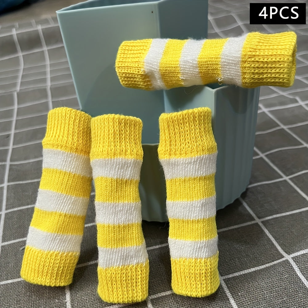 Pet Dog Elbow Guards, a Set of 2 Front Leg And 2 Hind Leg Protectors, Elbow Support Wraps, Leg Support Wraps, Breathable Elastic Knitted Protective Socks for Pets, 4pcs Pet Leg Socks.
