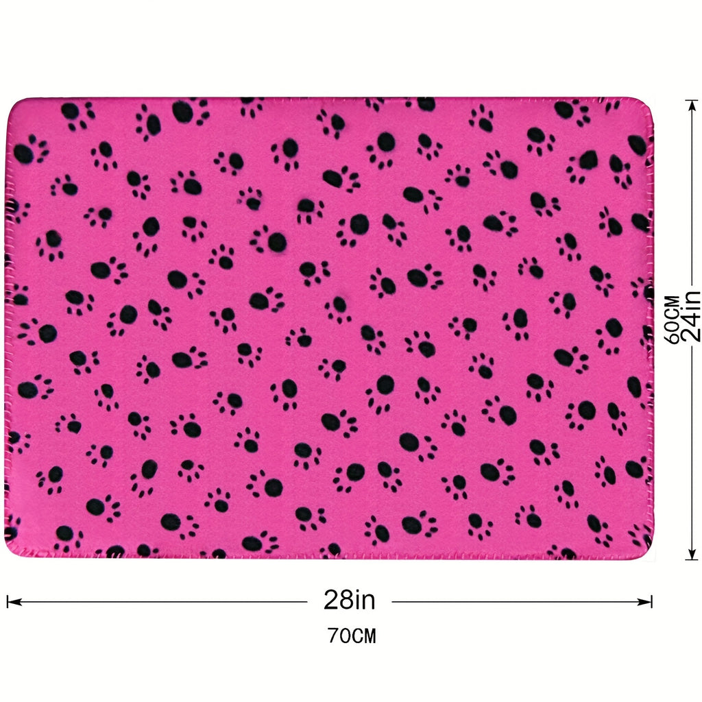 [Warm Paw Print Dog Blankets] 6-Pack Warm Paw Print Dog Blanket Bed Covers - Cozy for Your Furry Pets