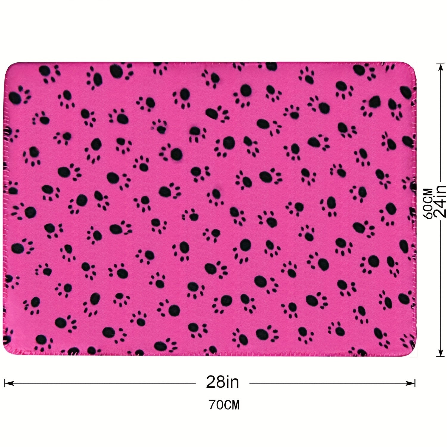 [Warm Paw Print Dog Blankets] 6-Pack Warm Paw Print Dog Blanket Bed Covers - Cozy for Your Furry Pets