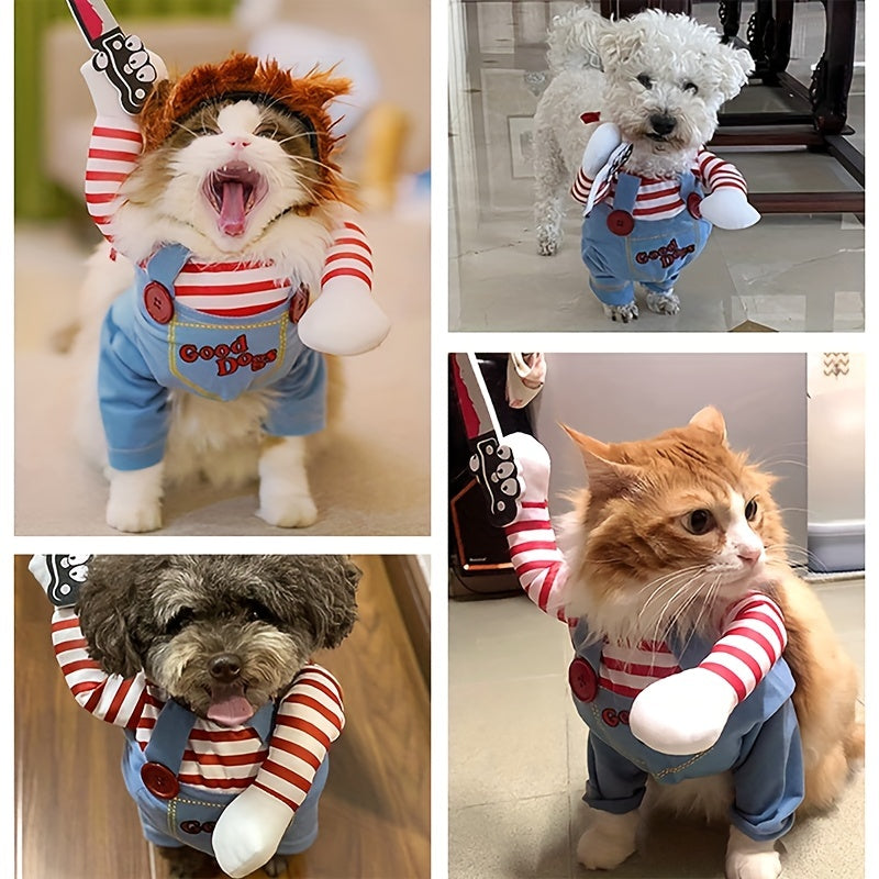 Deadly Doll, Canine, Killer Spirit, Halloween Costume for Pets, Hairpiece