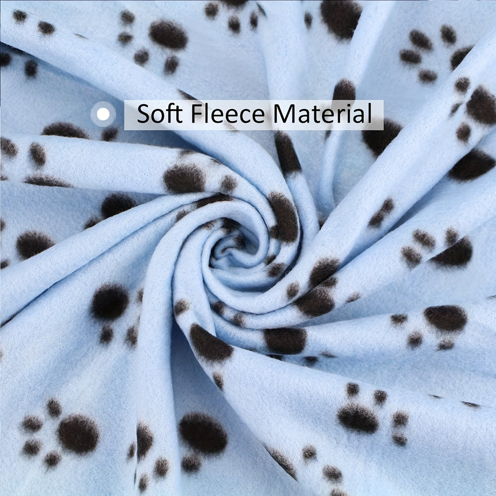[Warm Paw Print Dog Blankets] 6-Pack Warm Paw Print Dog Blanket Bed Covers - Cozy for Your Furry Pets